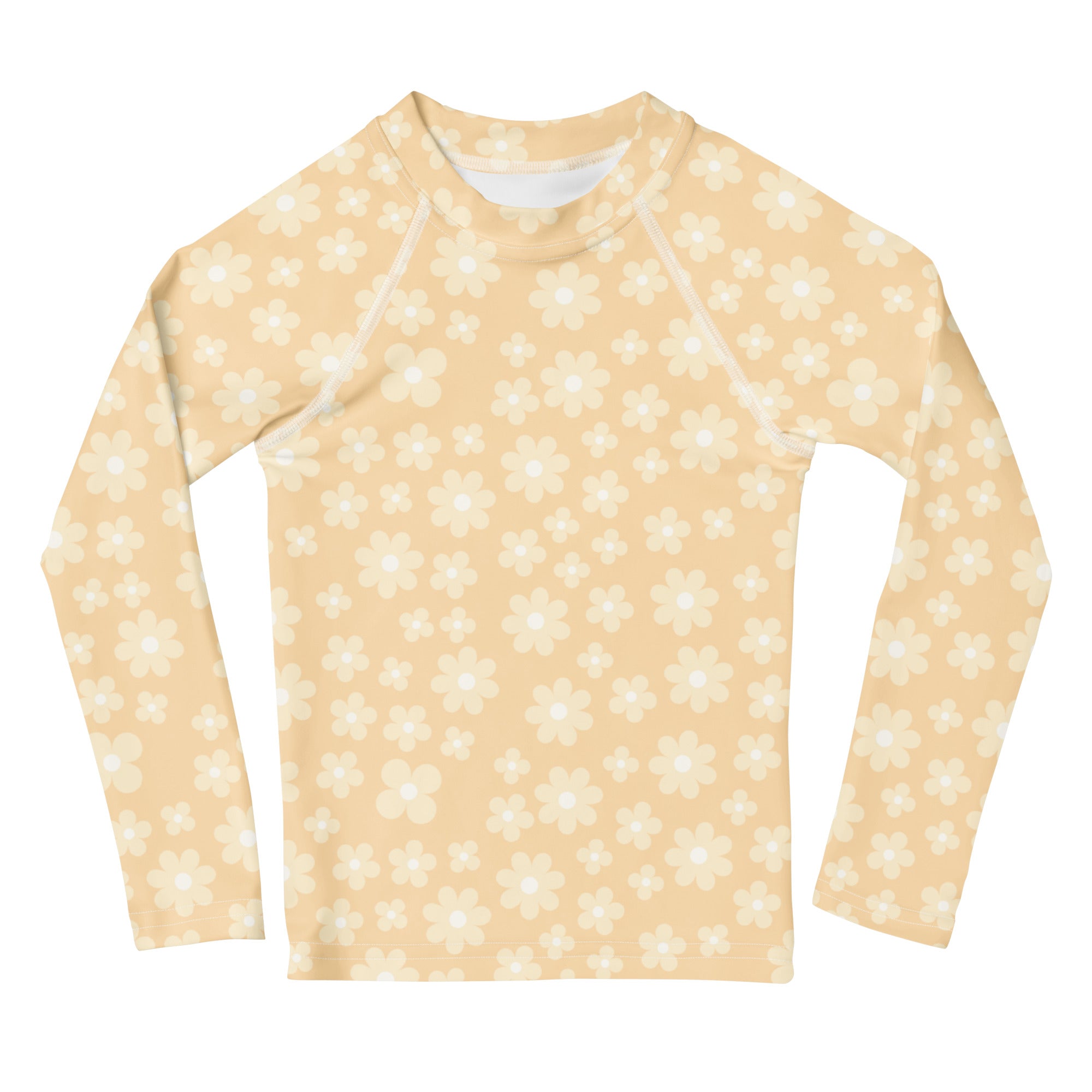 Kids Buttercup Bloom Long Sleeve Rash Guard Swim Shirt – Buttery Soft, Sun Safe UPF 50+ Protection, Quick Dry & 4-Way Stretch Comfort