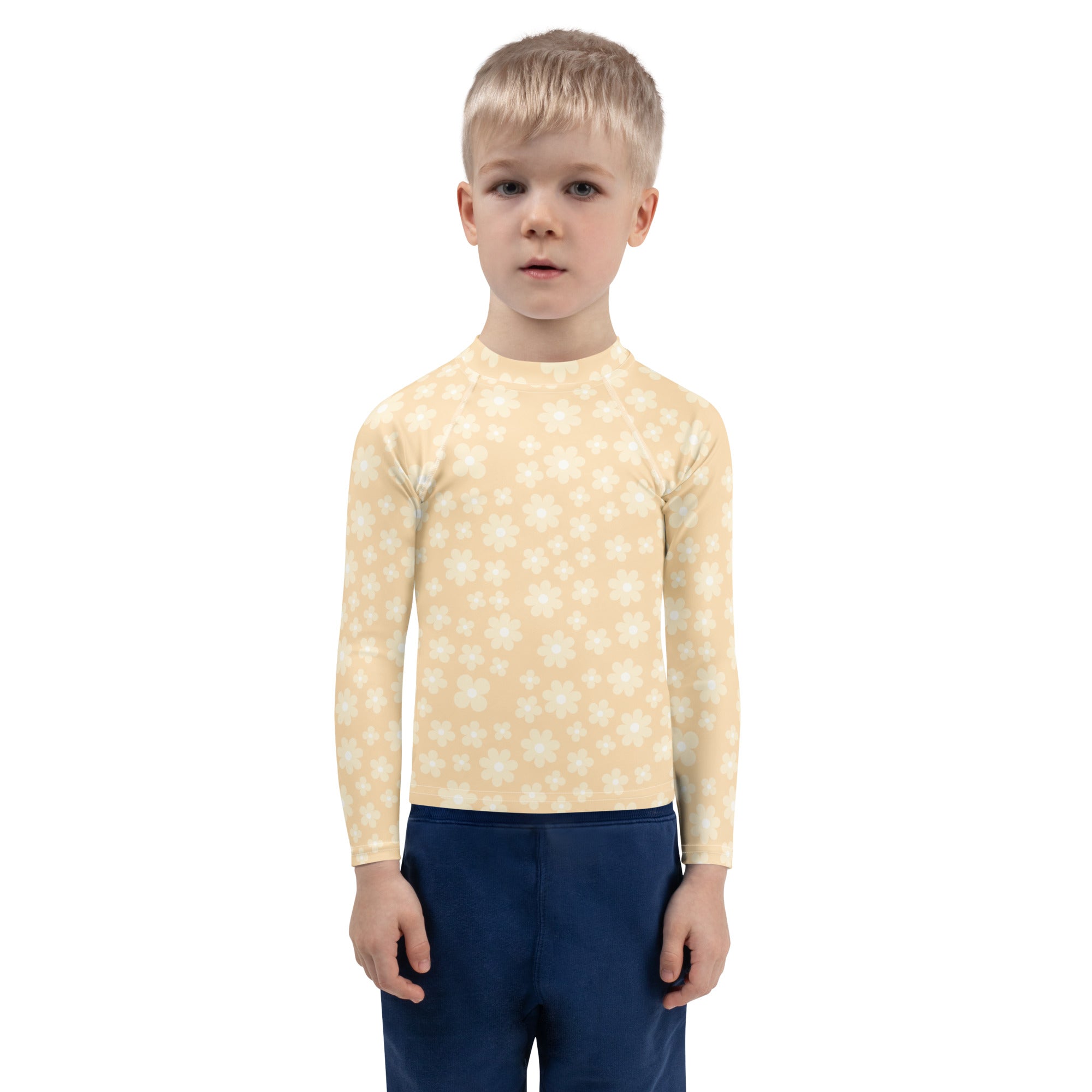 Kids Buttercup Bloom Long Sleeve Rash Guard Swim Shirt – Buttery Soft, Sun Safe UPF 50+ Protection, Quick Dry & 4-Way Stretch Comfort