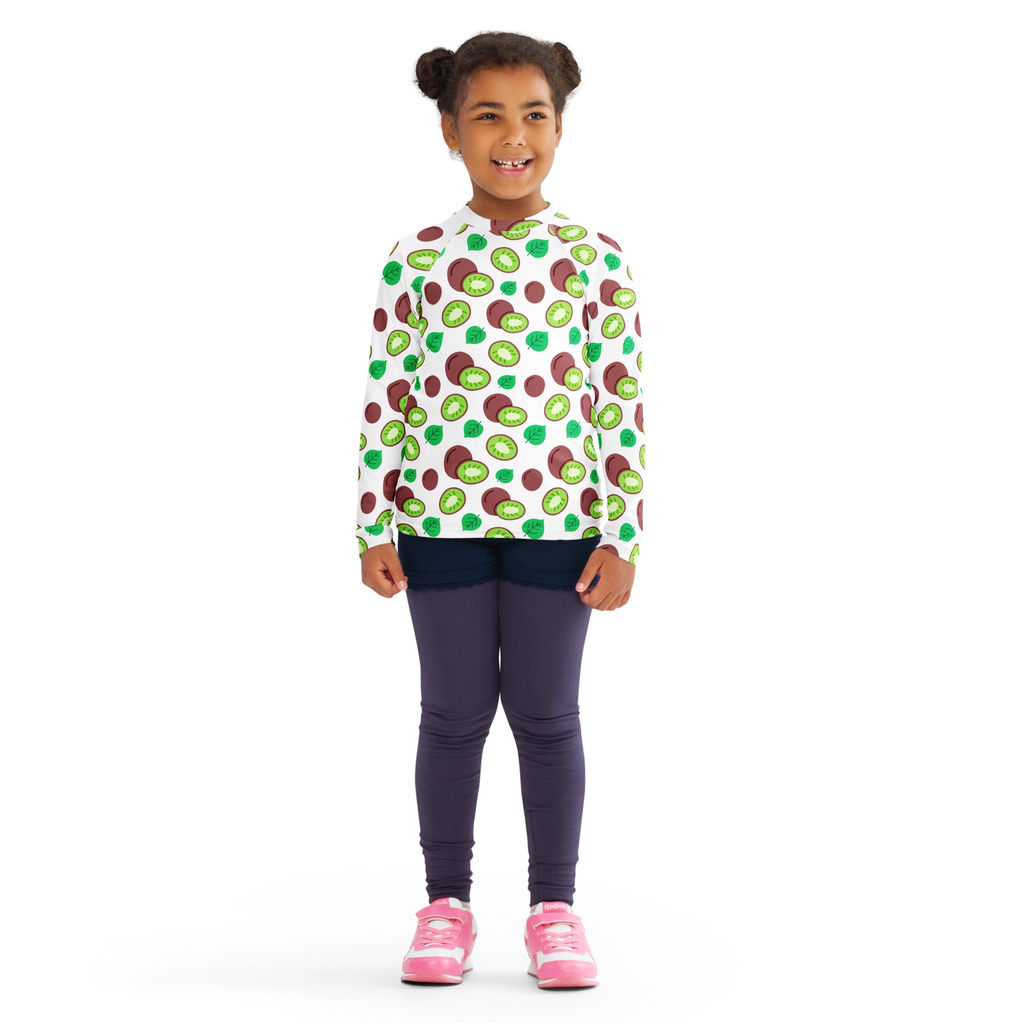 Kids Summer Kiwi Long Sleeve Rash Guard Swim Shirt – Buttery Soft, Sun Safe UPF 50+ Protection, Quick Dry & 4-Way Stretch Comfort