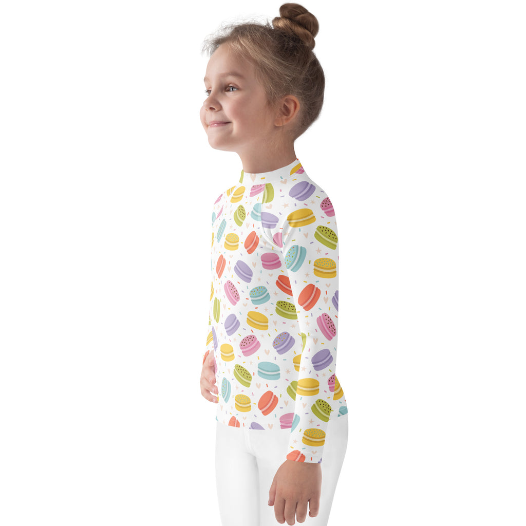 Kids Pastel Macaron Long Sleeve Rash Guard Swim Shirt – Buttery Soft, Sun Safe UPF 50+ Protection, Quick Dry & 4-Way Stretch Comfort