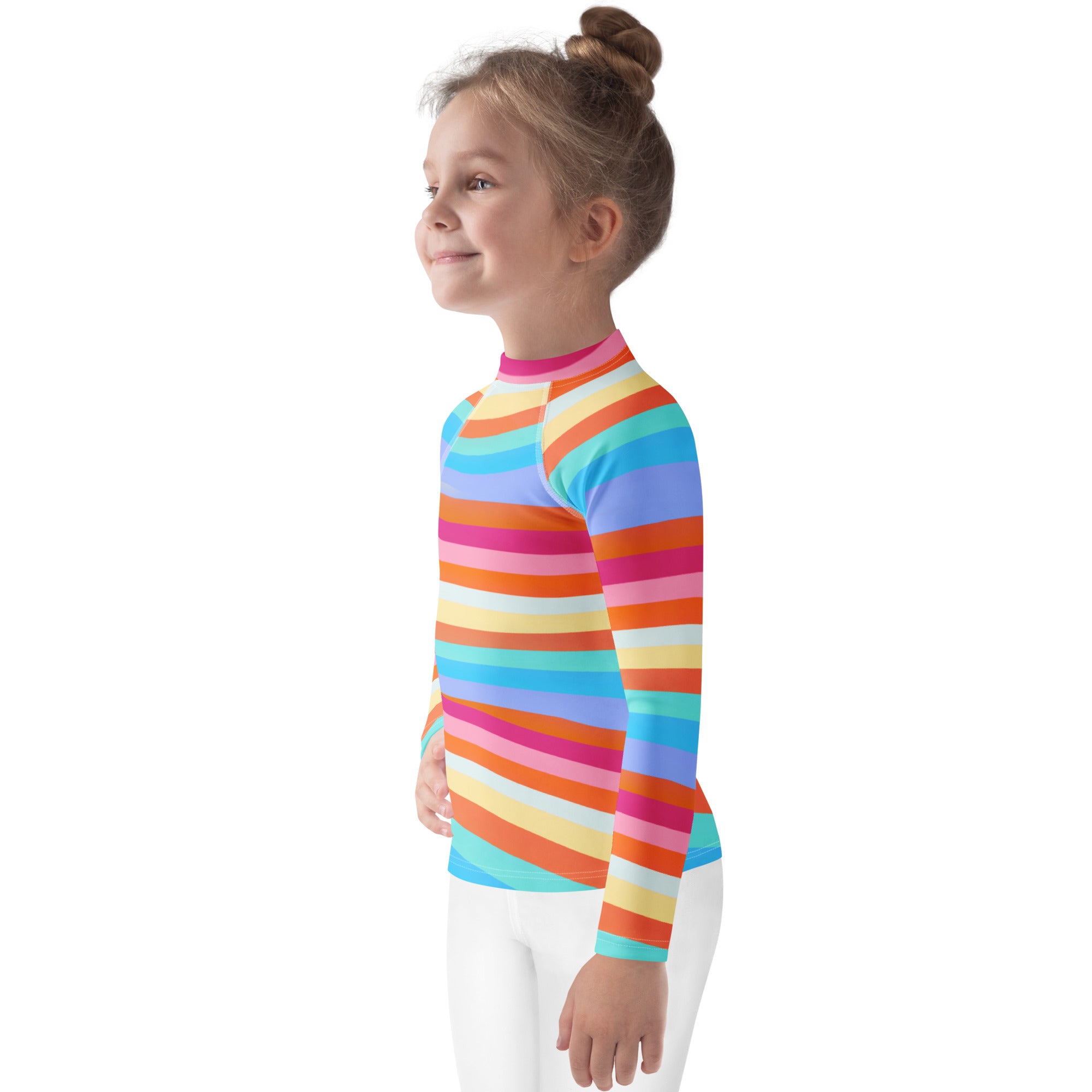 Kids Colorful Sand Long Sleeve Rash Guard Swim Shirt – Buttery Soft, Sun Safe UPF 50+ Protection, Quick Dry & 4-Way Stretch Comfort