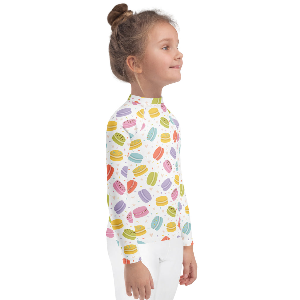 Kids Pastel Macaron Long Sleeve Rash Guard Swim Shirt – Buttery Soft, Sun Safe UPF 50+ Protection, Quick Dry & 4-Way Stretch Comfort
