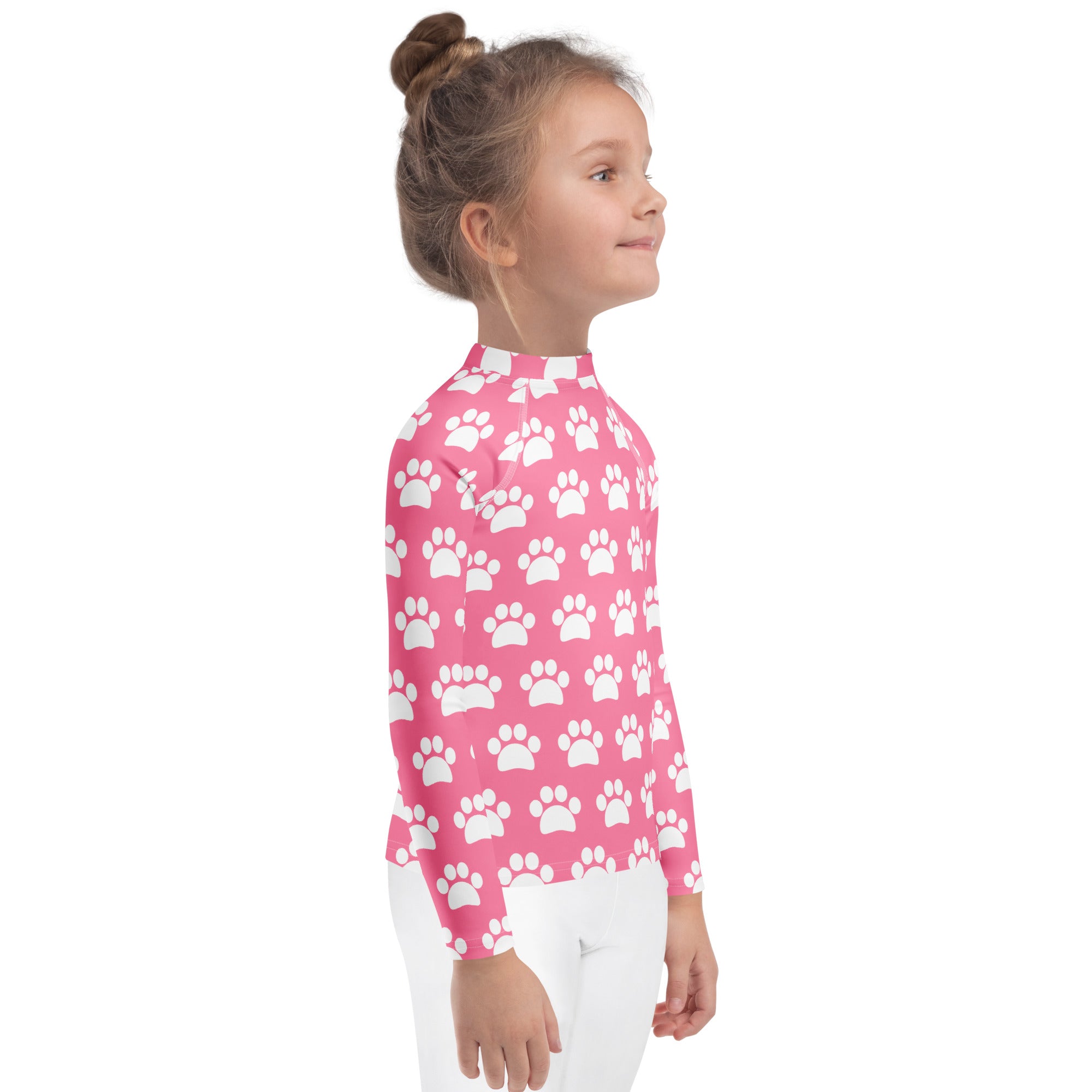Girls Pink Long Sleeve Rash Guard Swim Shirt – Buttery Soft, Sun Safe UPF 50+ Protection, Quick Dry & 4-Way Stretch Comfort