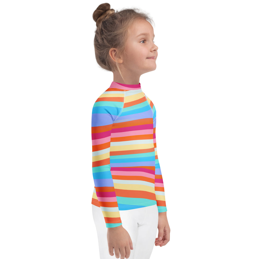Kids Colorful Sand Long Sleeve Rash Guard Swim Shirt – Buttery Soft, Sun Safe UPF 50+ Protection, Quick Dry & 4-Way Stretch Comfort