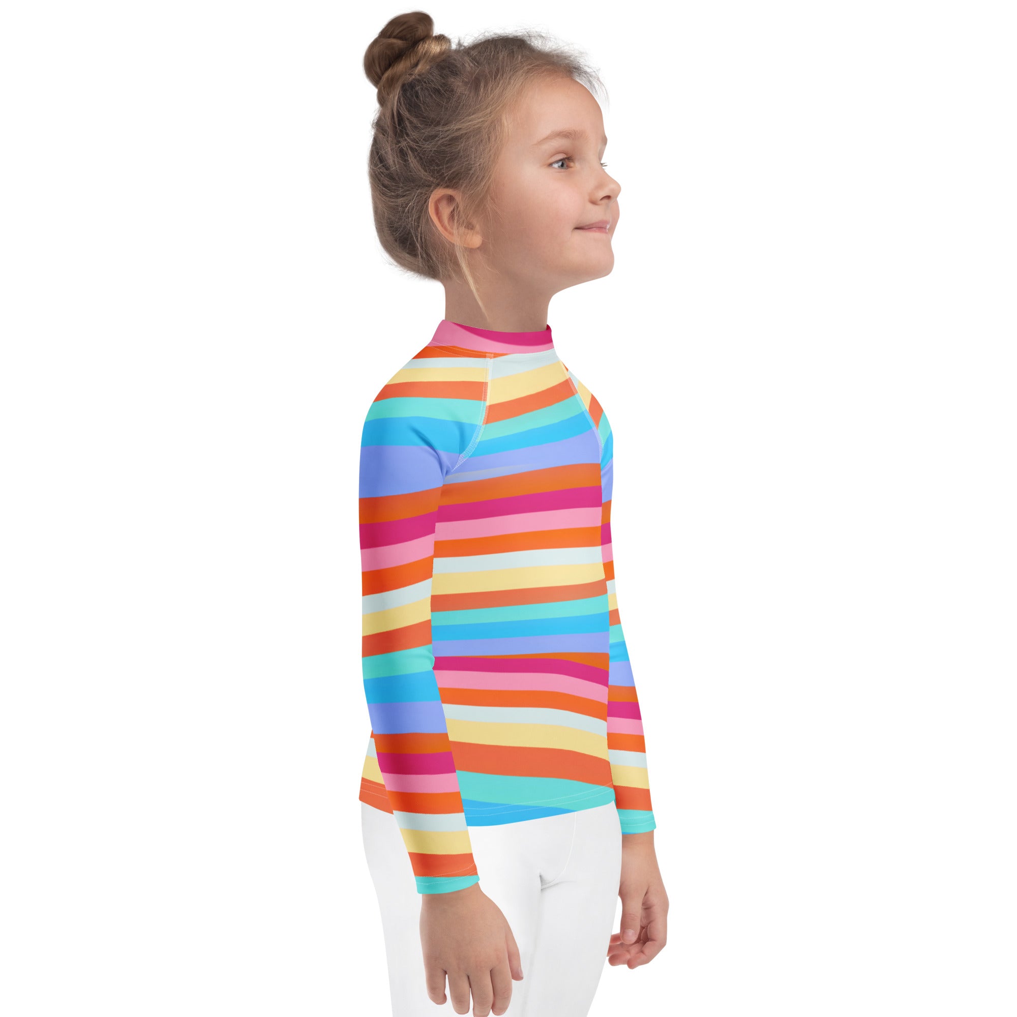 Kids Colorful Sand Long Sleeve Rash Guard Swim Shirt – Buttery Soft, Sun Safe UPF 50+ Protection, Quick Dry & 4-Way Stretch Comfort