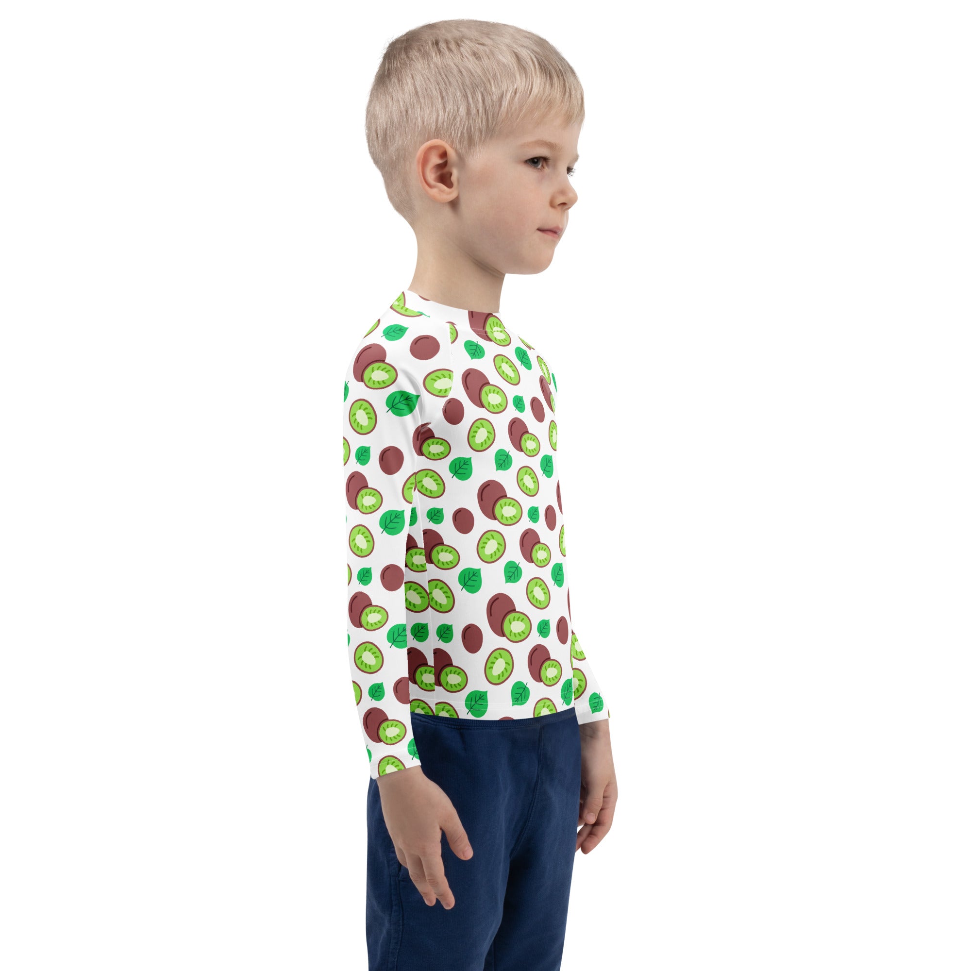 Kids Summer Kiwi Long Sleeve Rash Guard Swim Shirt – Buttery Soft, Sun Safe UPF 50+ Protection, Quick Dry & 4-Way Stretch Comfort