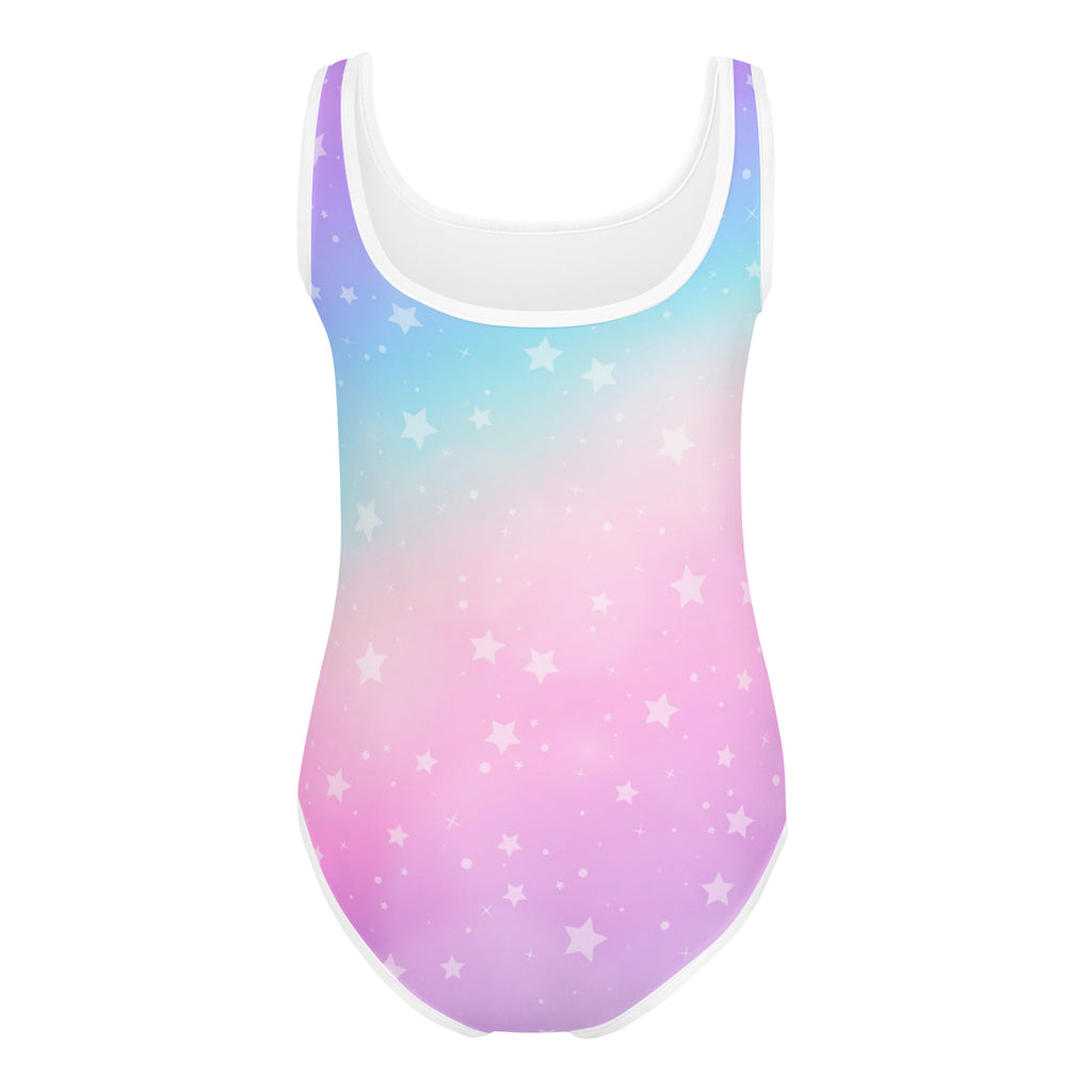 Girls Rainbow Stars Buttery Soft Leotard - Quick Drying For Dance and Gymnastics