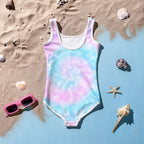 Girls Tie Dye Custom Age It's My Birthday Swimsuit