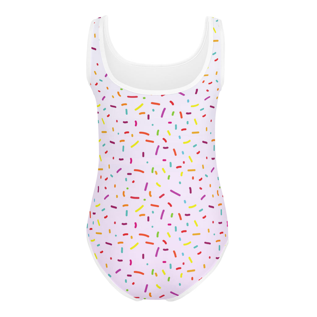 Girls Colorful Sprinkles Custom Age It's My Birthday Buttery Soft Leotard - Quick Drying For Dance and Gymnastics