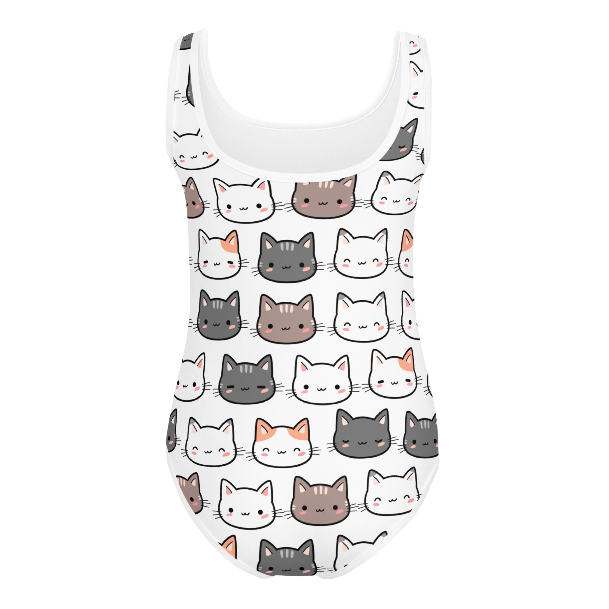 Girls Cat Face Buttery Soft Leotard - Quick Drying For Dance and Gymnastics