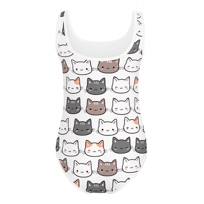 Girls Cat Face Leotard – Perfect for Ballet, Gymnastics, and Cheer