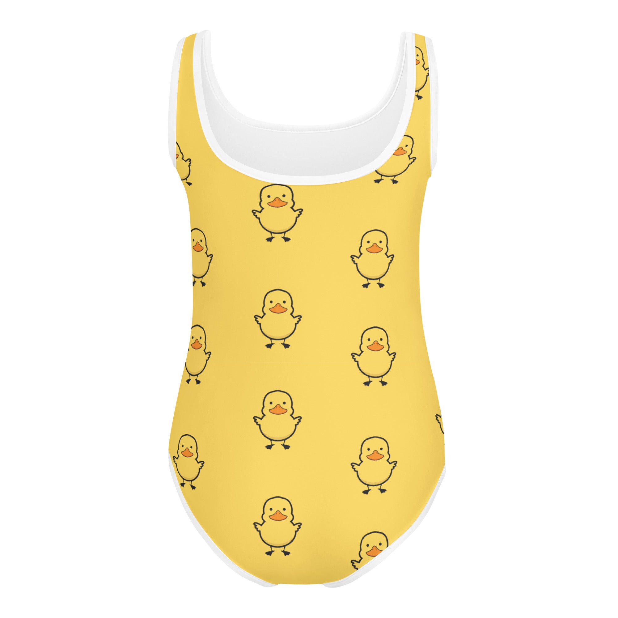 Girls Yellow Rubber Duck Buttery Soft Leotard - Quick Drying For Dance and Gymnastics