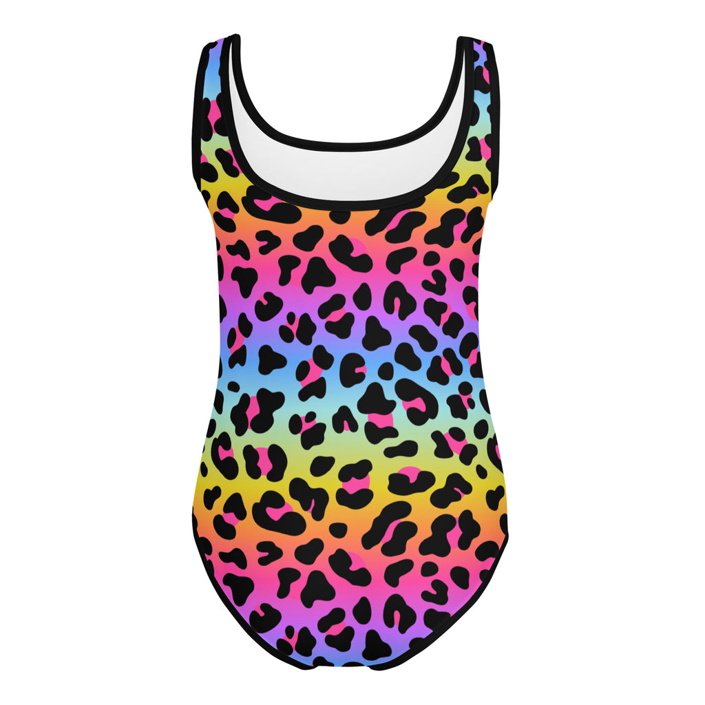 Girls Rainbow Cheetah Buttery Soft Leotard - Quick Drying For Dance and Gymnastics