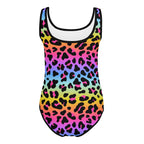 Girls Rainbow Cheetah Buttery Soft Leotard - Quick Drying For Dance and Gymnastics
