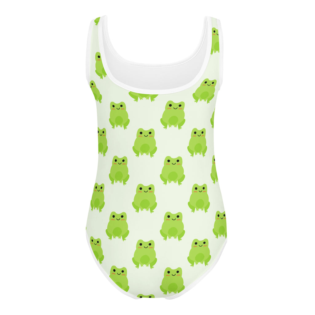 Girls Green Frog Buttery Soft Leotard - Quick Drying For Dance and Gymnastics