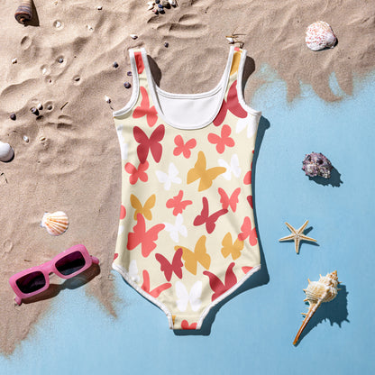 Girls Butterfly Buttery Soft Swimsuit With UPF 50+