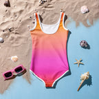 Girls Sunset Ombre Buttery Soft Swimsuit With UPF 50+