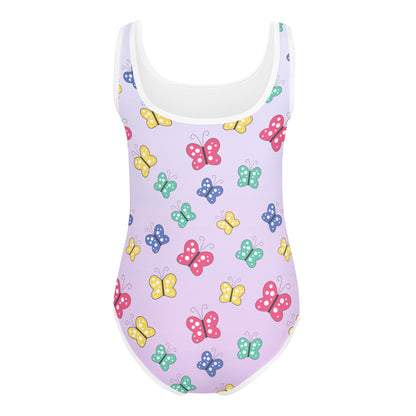 Girls Colorful Butterflies Buttery Soft Leotard