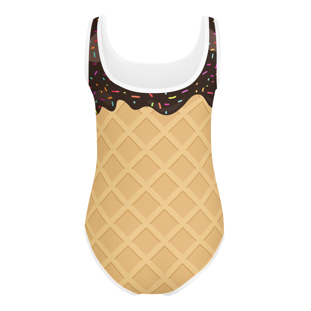 Girls Ice Cream Cone Buttery Soft Leotard - Quick Drying For Dance and Gymnastics