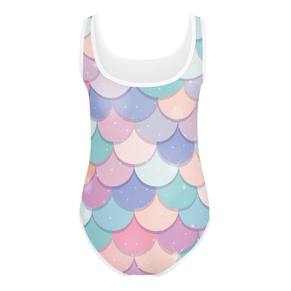 Girls Rainbow Mermaid Buttery Soft Leotard