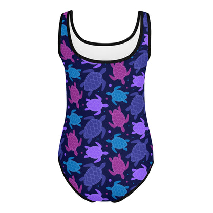 Girls Purple Sea Turtles Buttery Soft Leotard