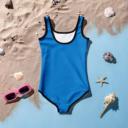 Girls Navy Blue Buttery Soft Swimsuit With UPF 50+