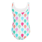 Girls Rainbow Balloon Custom Age It's My Birthday Leotard - Quick Drying For Dance and Gymnastics
