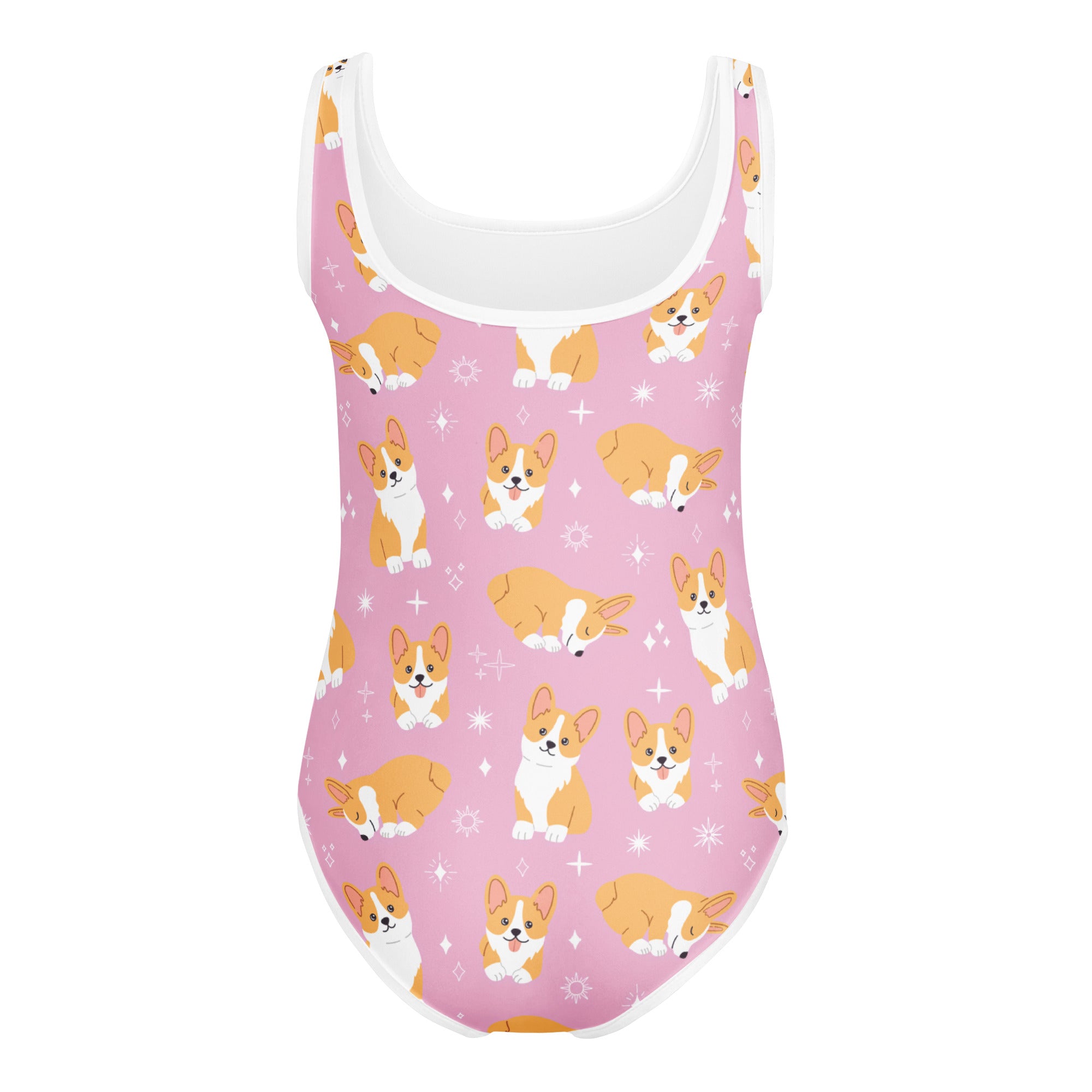 Girls Pink Corgi Dog Custom Age It's My Birthday Buttery Soft Leotard - Quick Drying For Dance and Gymnastics