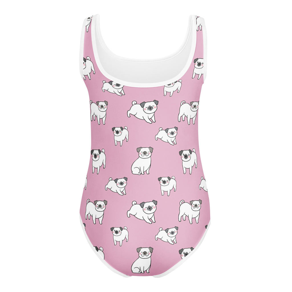 Girls Pink Pug Custom Age It's My Birthday Buttery Soft Leotard - Quick Drying For Dance and Gymnastics