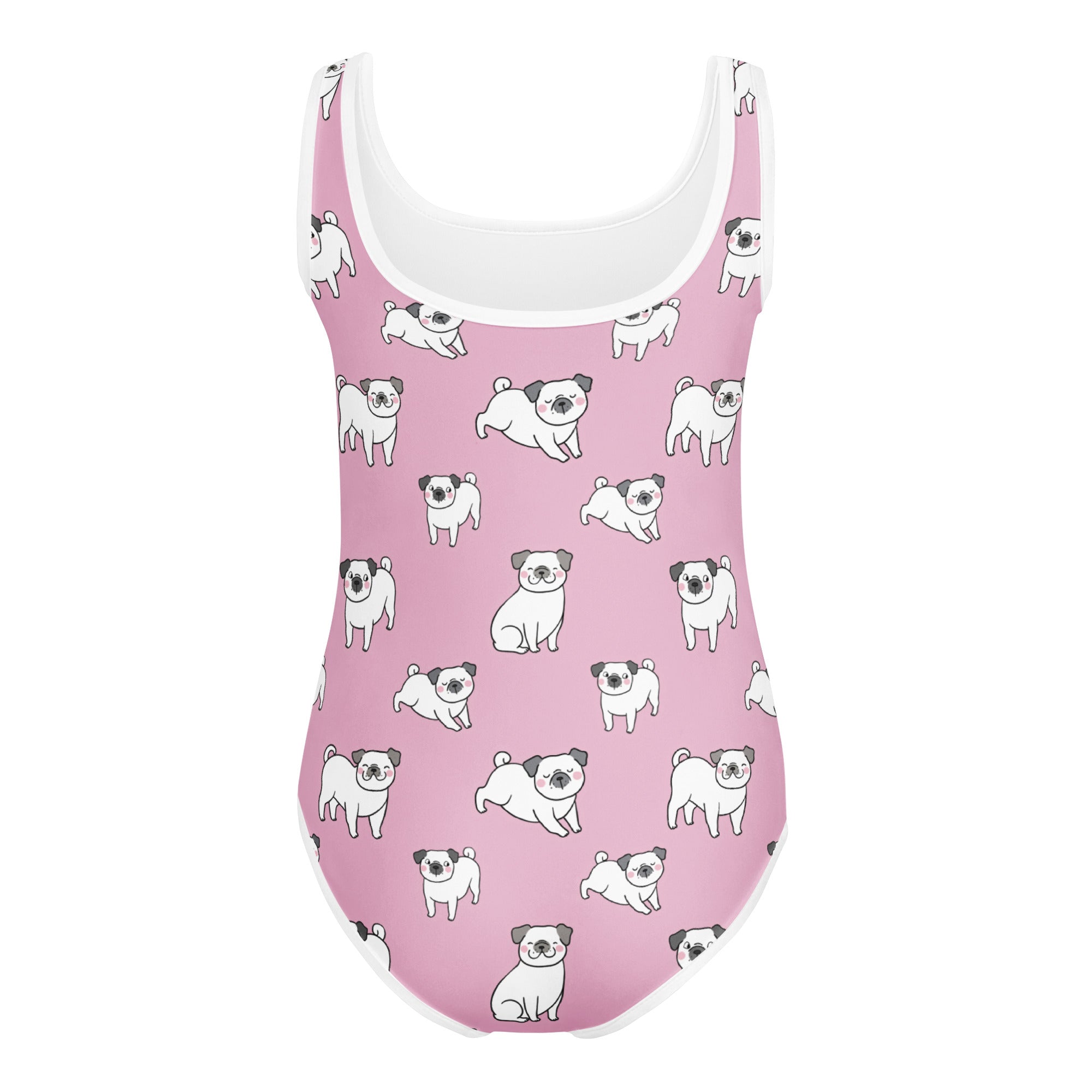 Girls Pink Pug Custom Age It's My Birthday Buttery Soft Leotard - Quick Drying For Dance and Gymnastics