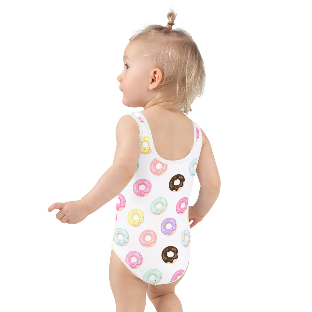 Colorful Donuts Birthday Girl Buttery Soft Swimsuit