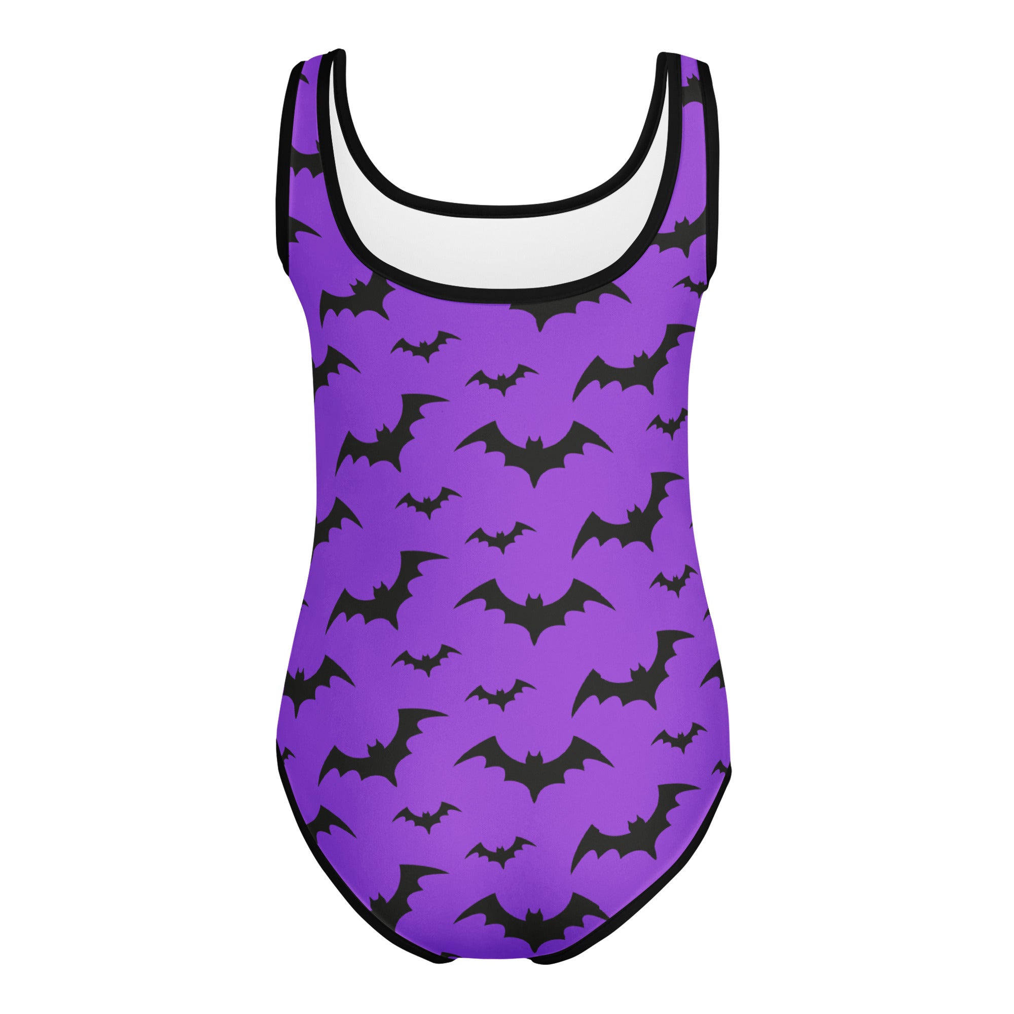 Girls Purple Bats Halloween Buttery Soft Leotard - Quick Drying For Dance and Gymnastics