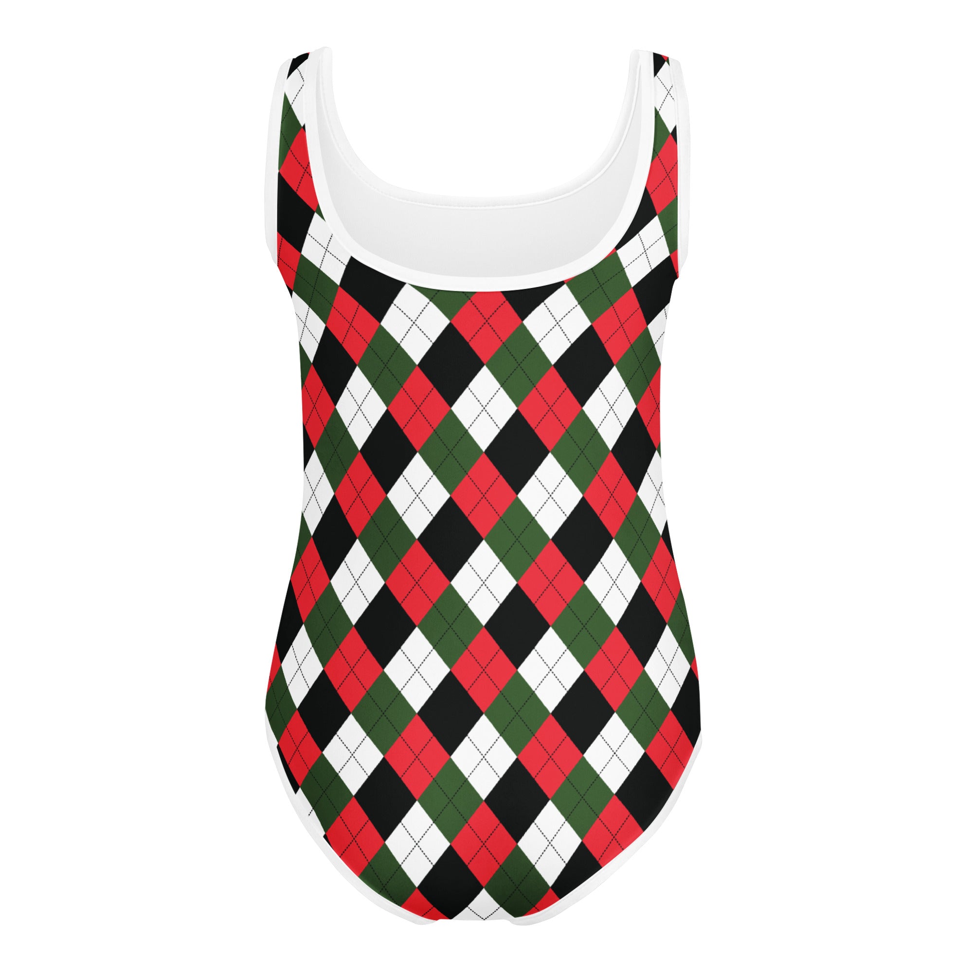 Girls Christmas Argyle Buttery Soft Leotard 