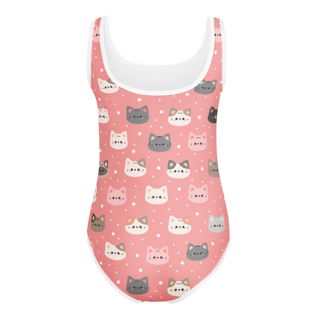 Girls Pink Cat Buttery Soft Leotard - Quick Drying For Dance and Gymnastics