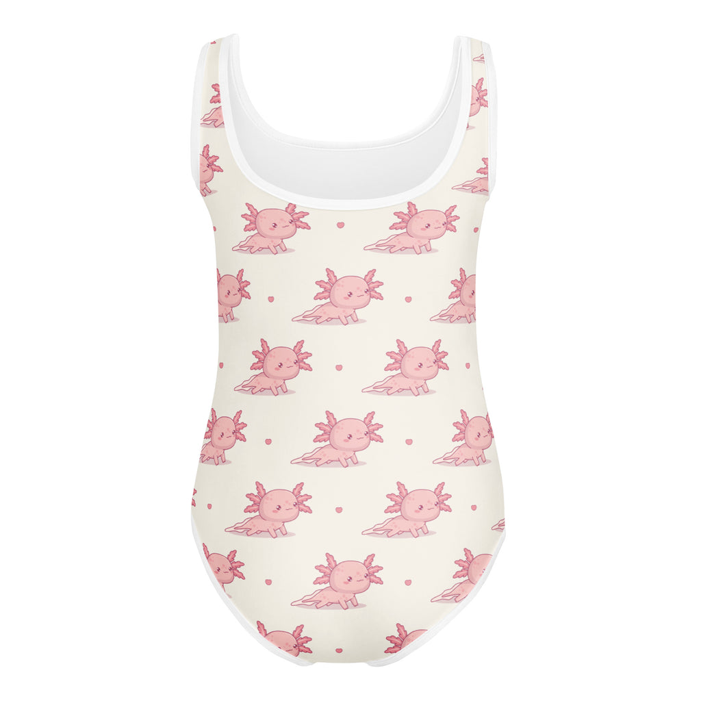 Girls Pink Axolotl Buttery Soft Leotard - Quick Drying For Dance and Gymnastics