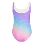 Girls Rainbow Stars Custom Age It's My Birthday Leotard - Quick Drying For Dance and Gymnastics