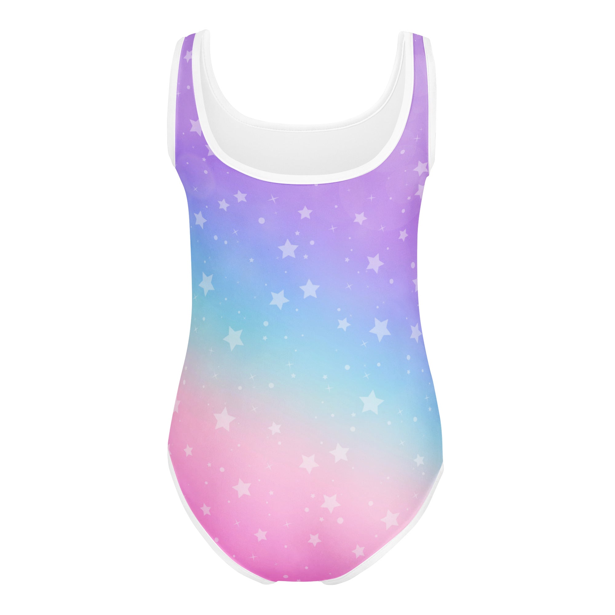 Girls Rainbow Stars Custom Age It's My Birthday Leotard - Quick Drying For Dance and Gymnastics