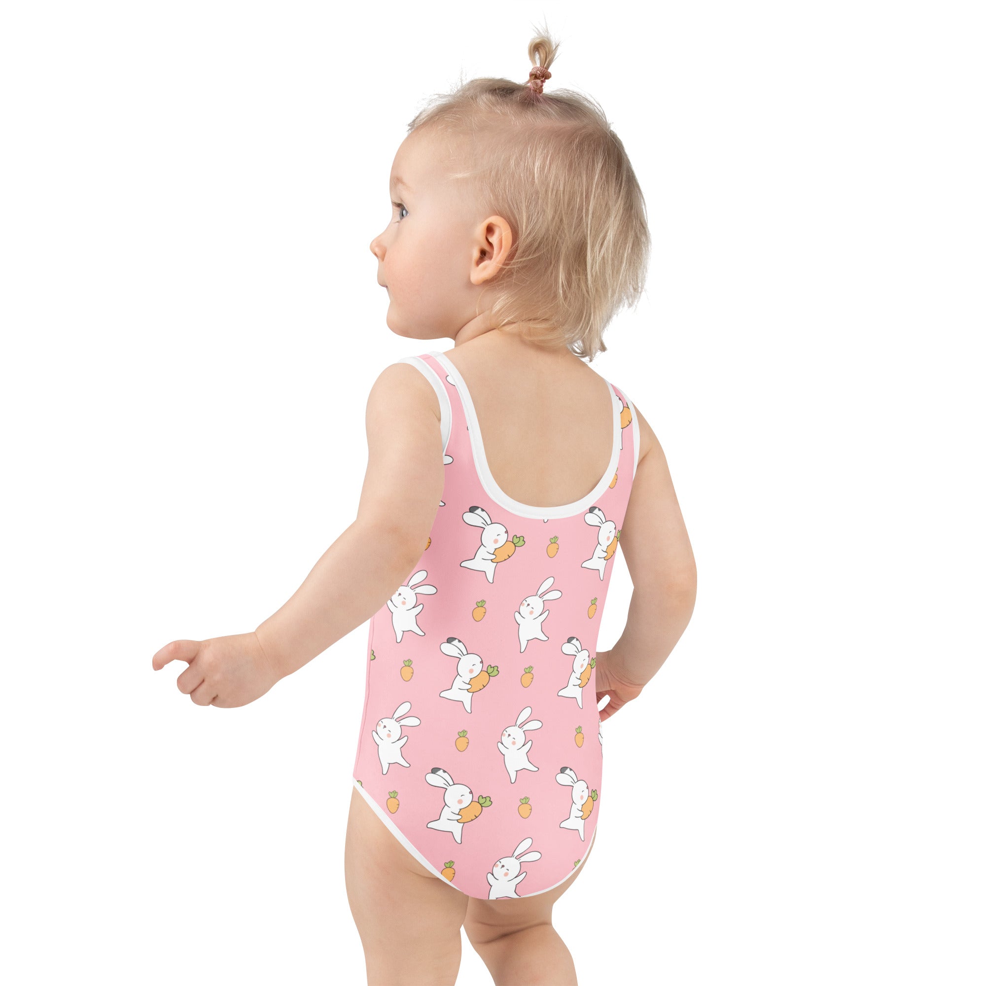 Girl wearing a rabbit swimsuit