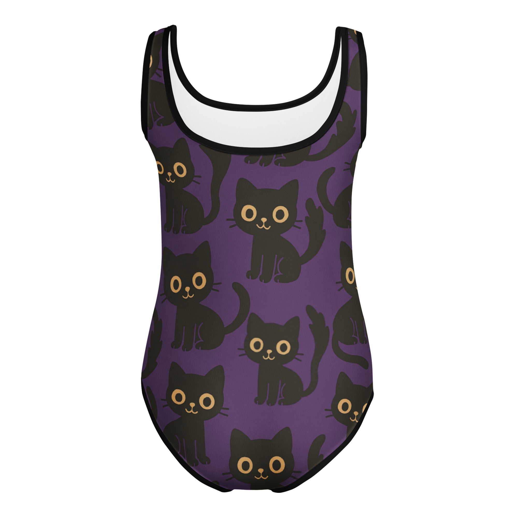 Girls Black Cat Halloween Leotard – Buttery-Soft, Quick-Dry 4-Way Stretch Comfort for Dance & Gymnastics