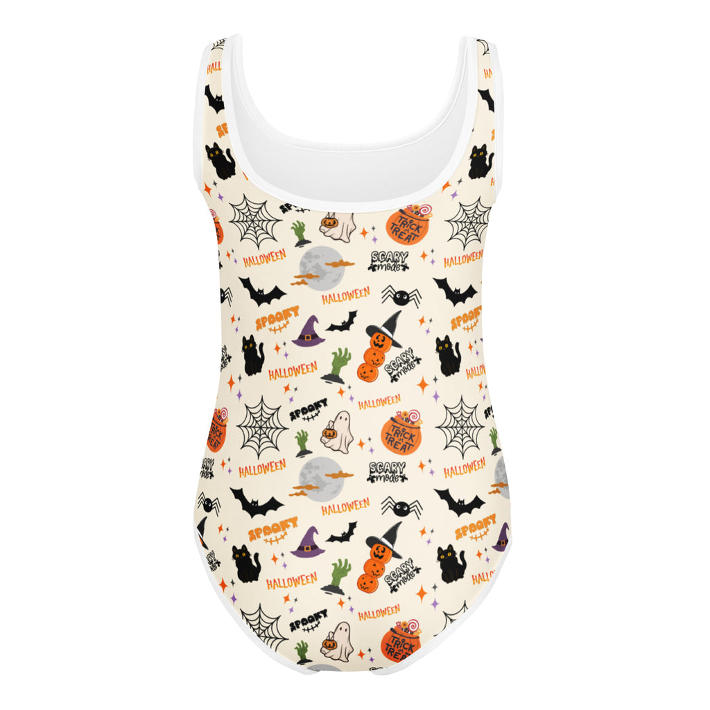 Girls Spooky Halloween Themed Leotard – Buttery-Soft, Quick-Dry 4-Way Stretch Comfort for Dance & Gymnastics