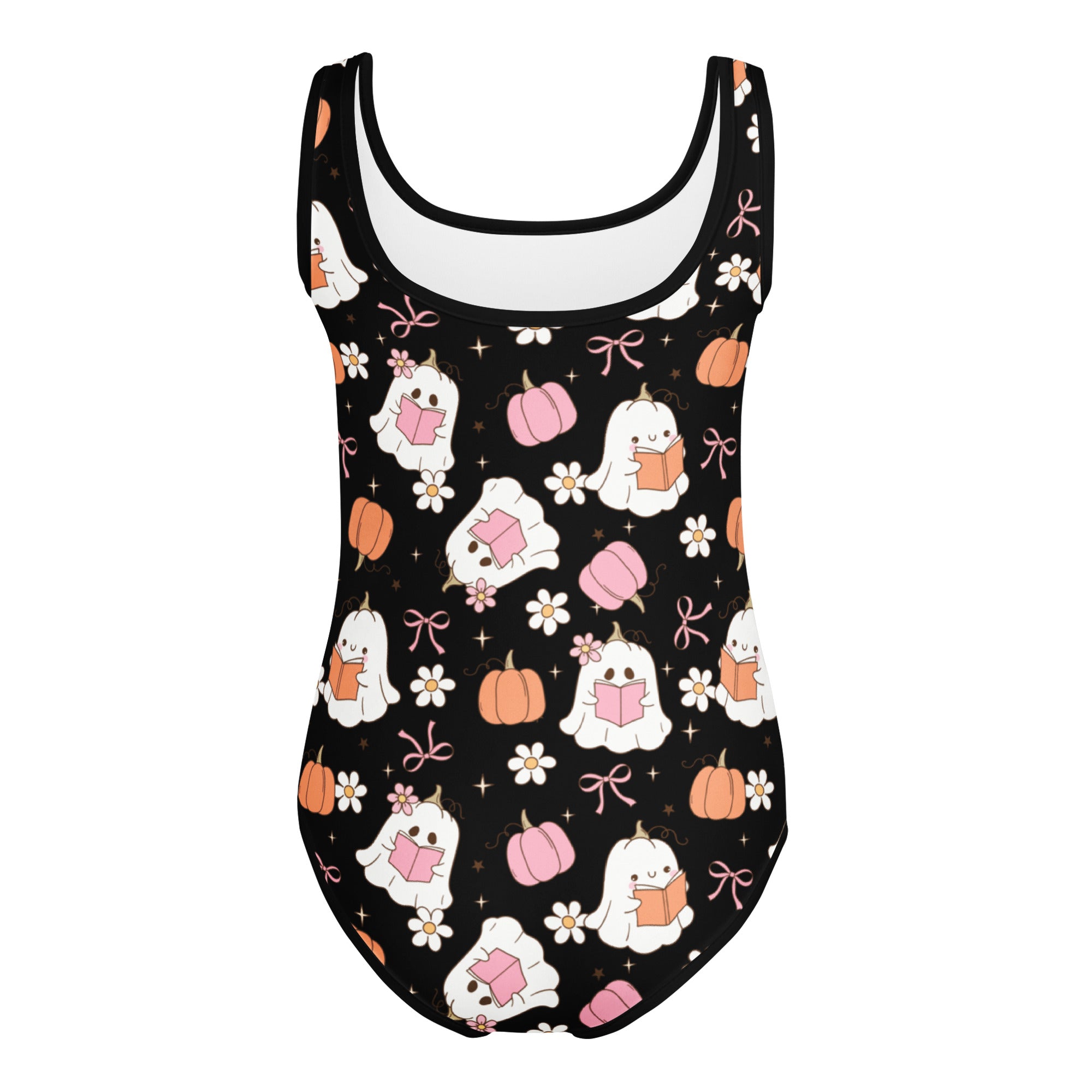 Girls Cute Ghost Halloween Leotard – Buttery-Soft, Quick-Dry 4-Way Stretch Comfort for Dance & Gymnastics