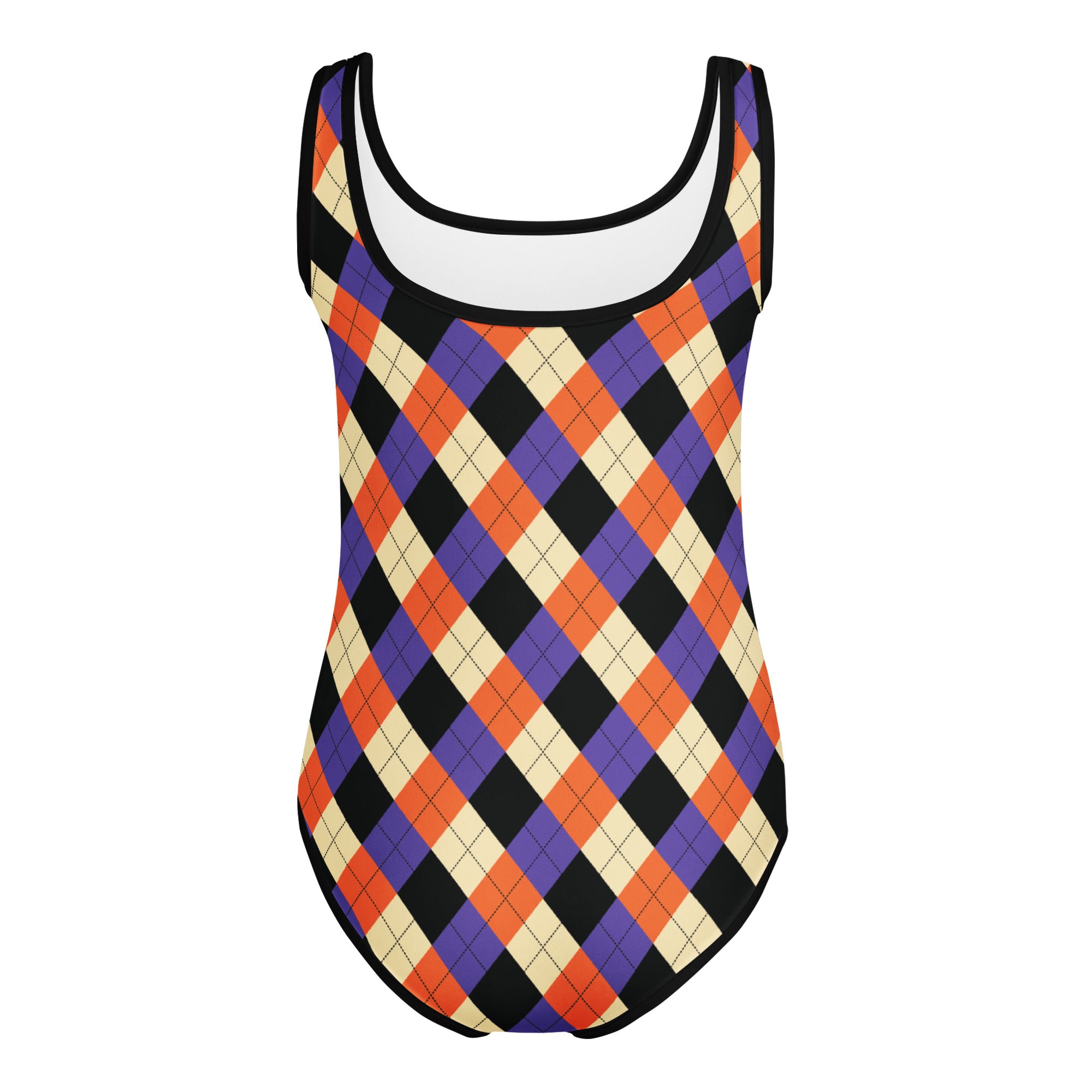 Girls Halloween Argyle Leotard – Buttery-Soft, Quick-Dry 4-Way Stretch Comfort for Dance & Gymnastics