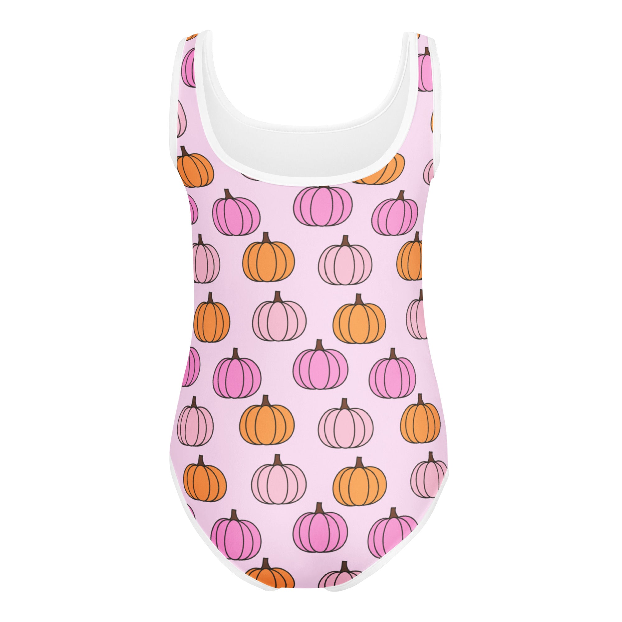 Girls Pink Orange Pumpkin Fall Leotard – Buttery-Soft, Quick-Dry 4-Way Stretch Comfort for Dance & Gymnastics