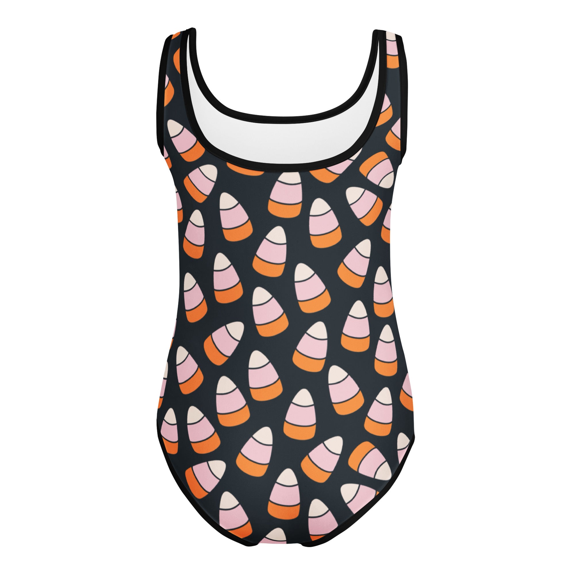 Girls Pink Candy Corn Halloween Leotard – Buttery-Soft, Quick-Dry 4-Way Stretch Comfort for Dance & Gymnastics