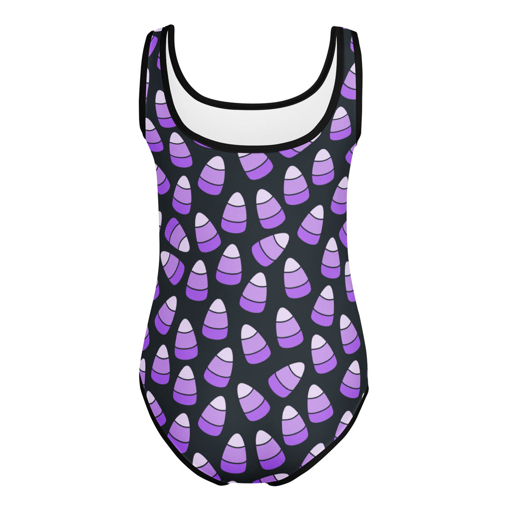 Girls Purple Candy Corn Halloween Leotard – Buttery-Soft, Quick-Dry 4-Way Stretch Comfort for Dance & Gymnastics