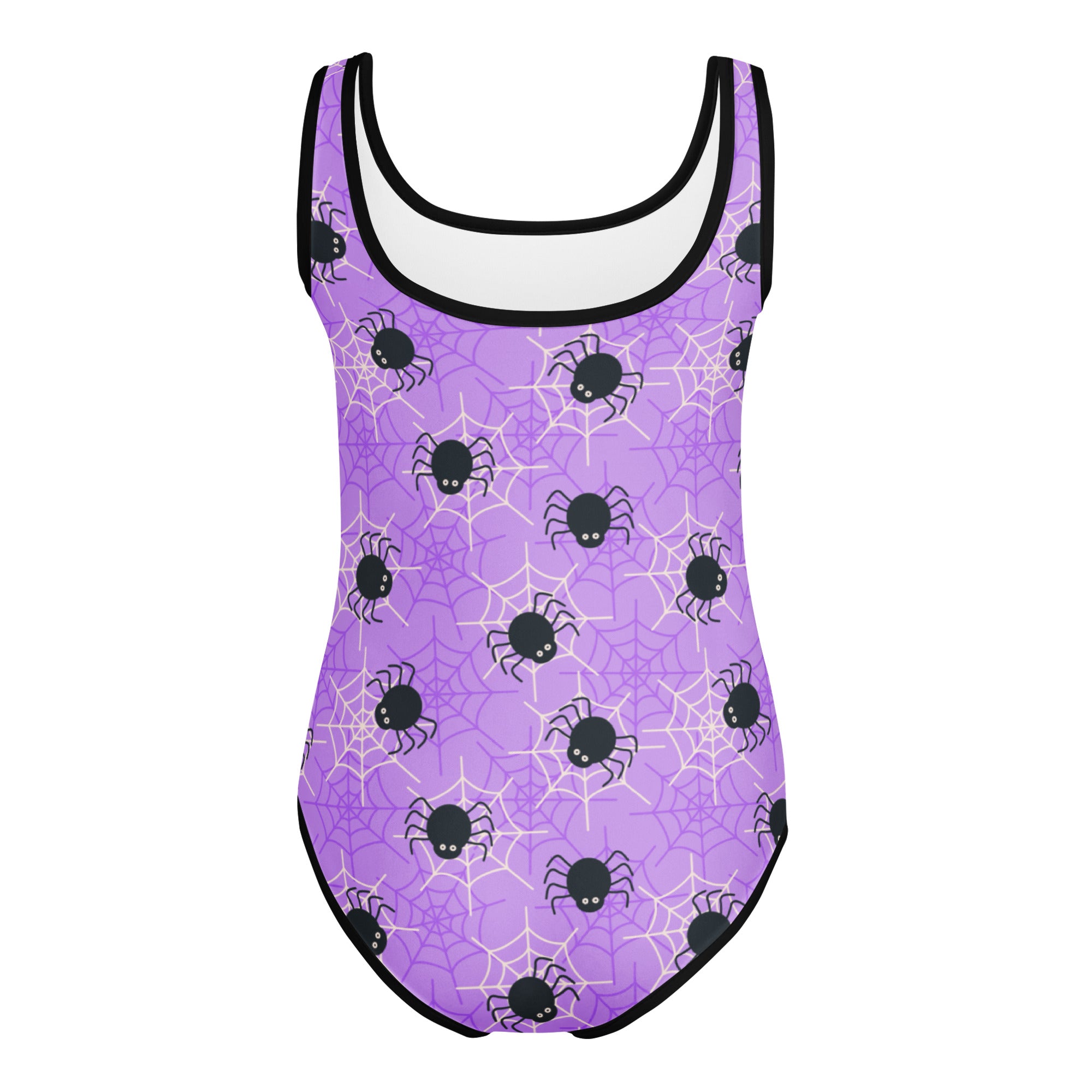 Girls Purple Spider Web Halloween Leotard – Buttery-Soft, Quick-Dry 4-Way Stretch Comfort for Dance & Gymnastics