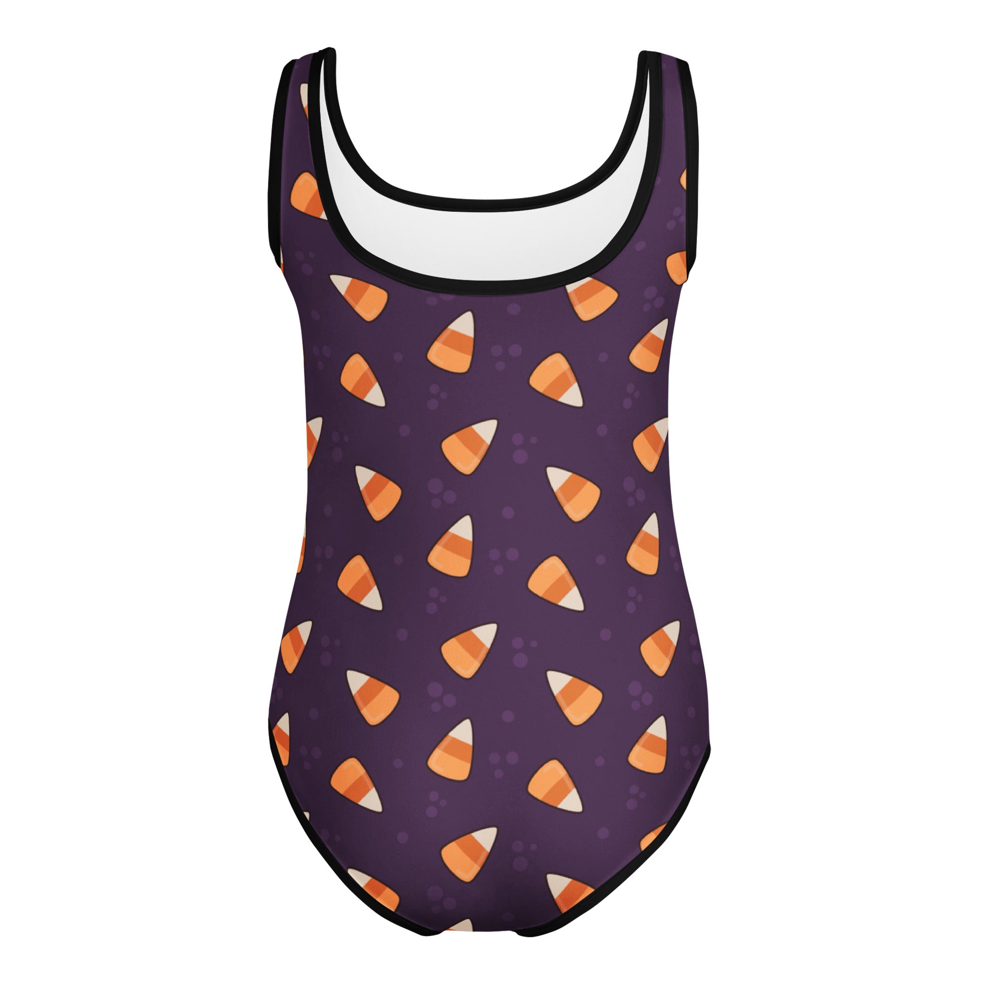 Girls Purple Candy Corn Halloween Themed Leotard – Buttery-Soft, Quick-Dry 4-Way Stretch Comfort for Dance & Gymnastics