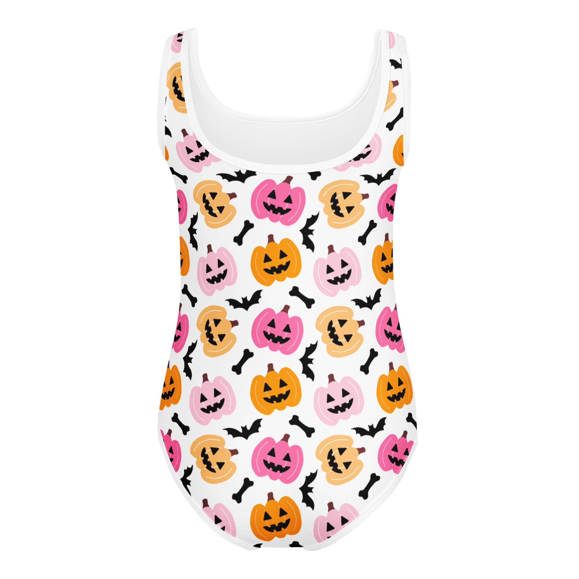 Girls Pink Pumpkin Halloween Leotard – Buttery-Soft, Quick-Dry 4-Way Stretch Comfort for Dance & Gymnastics
