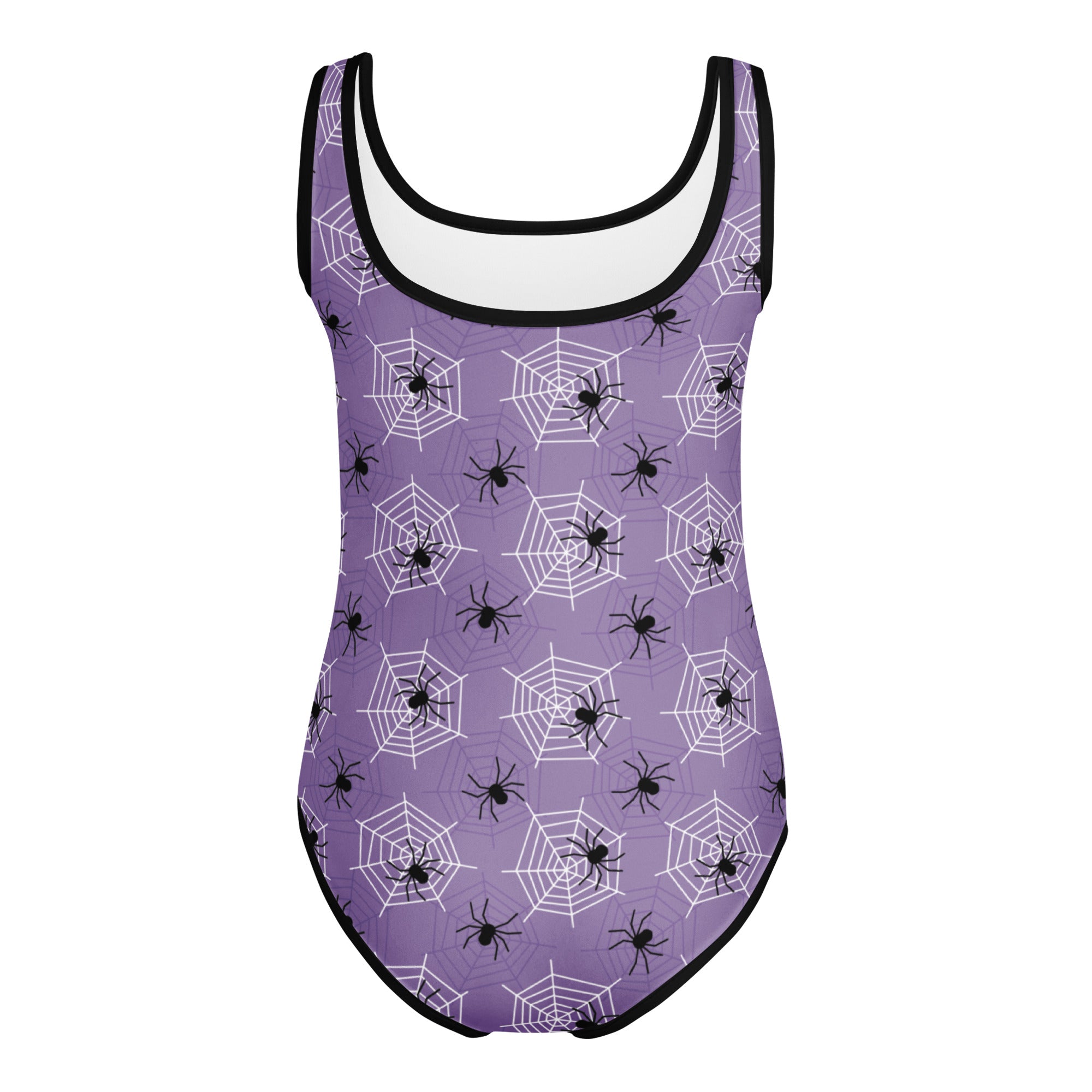 Girls Purple Spider Web Halloween Leotard – Buttery-Soft, Quick-Dry 4-Way Stretch Comfort for Dance & Gymnastics