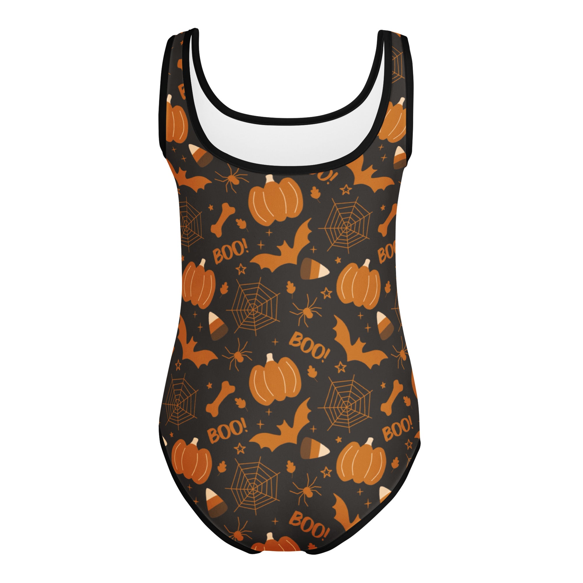 Girls Pumpkin Bat Halloween Leotard – Buttery-Soft, Quick-Dry 4-Way Stretch Comfort for Dance & Gymnastics